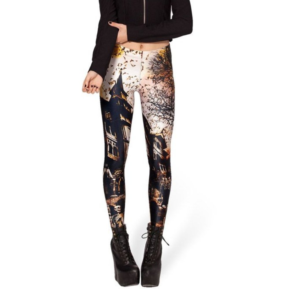Black Milk Haunted House 2.0 Leggings (Orange)
